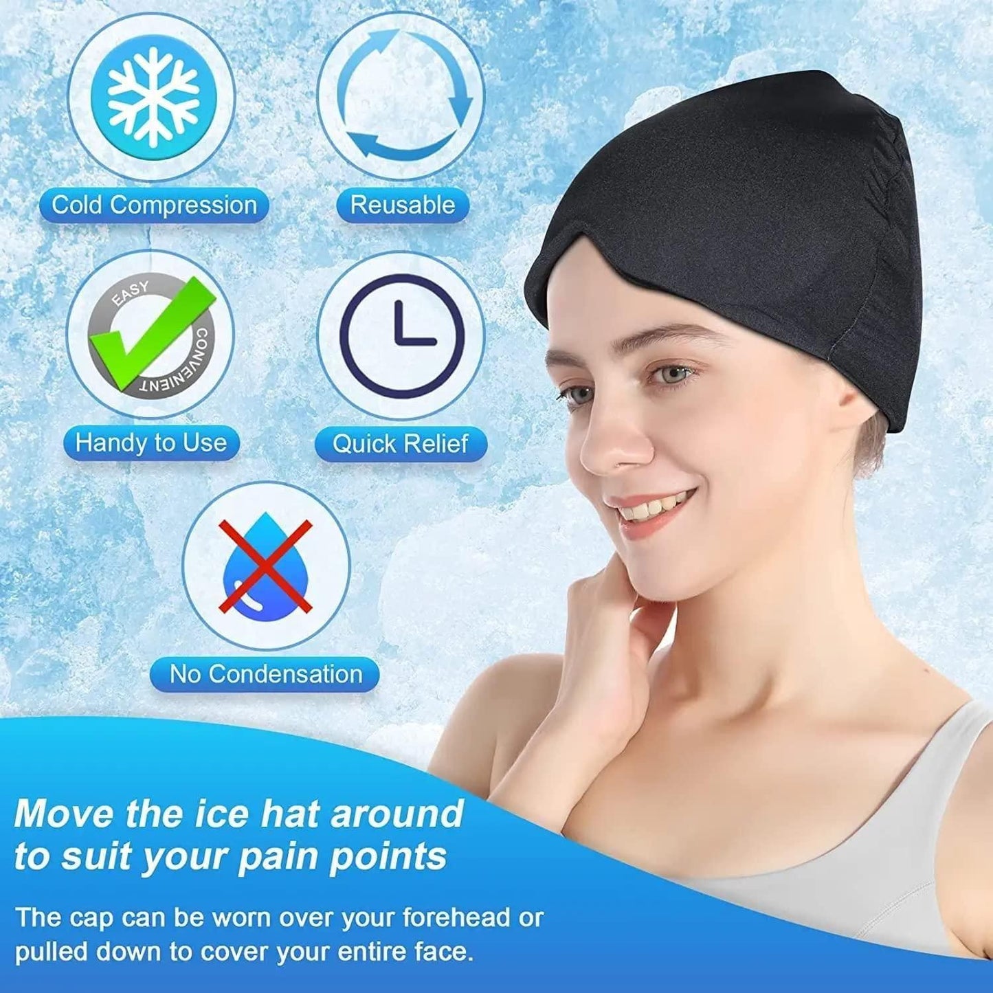 Migraine and Headache Relief Cap [Soothing Relief in Seconds — No Pills, No Side Effects]